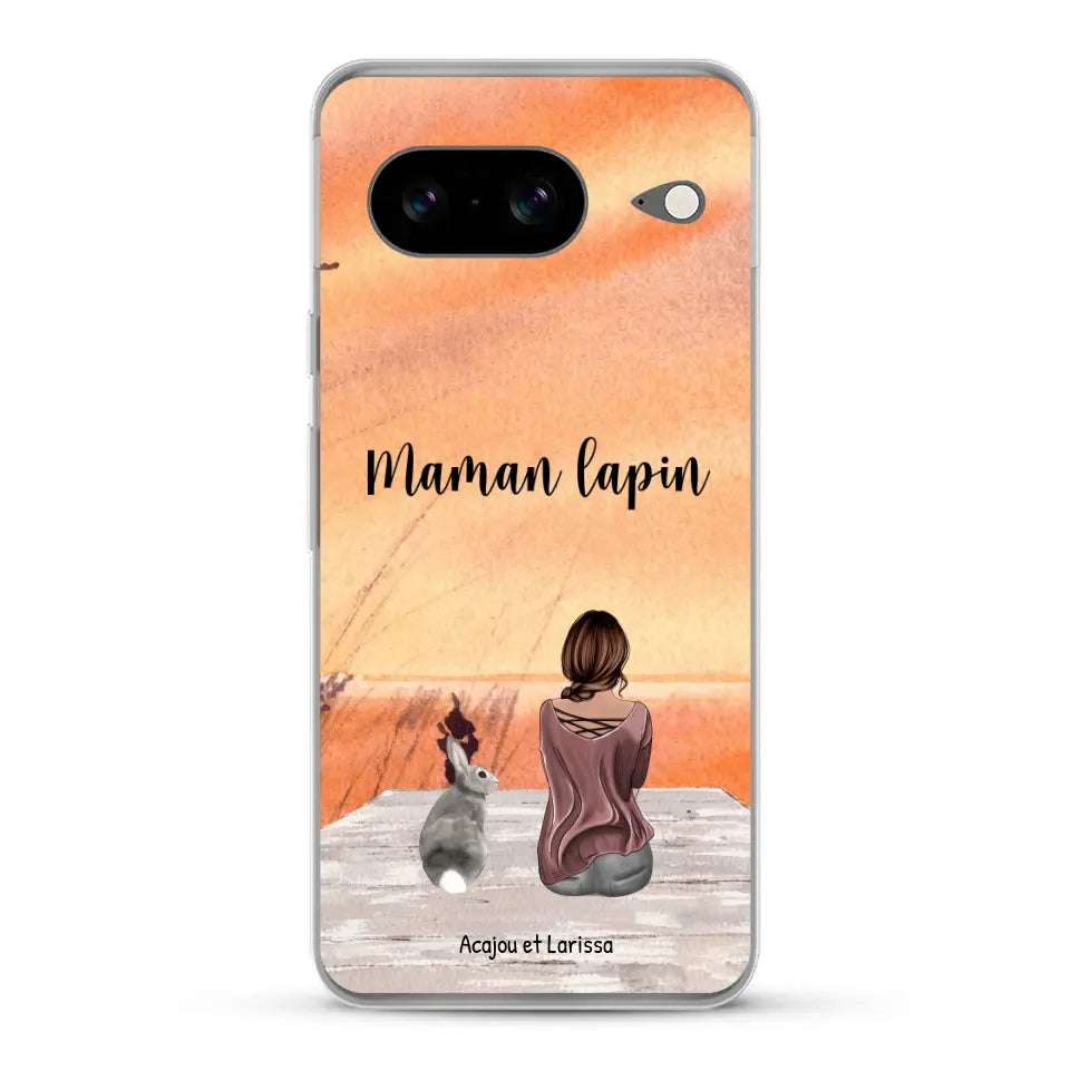 Meilleurs amis avec lapins - Coque de téléphone personnalisée