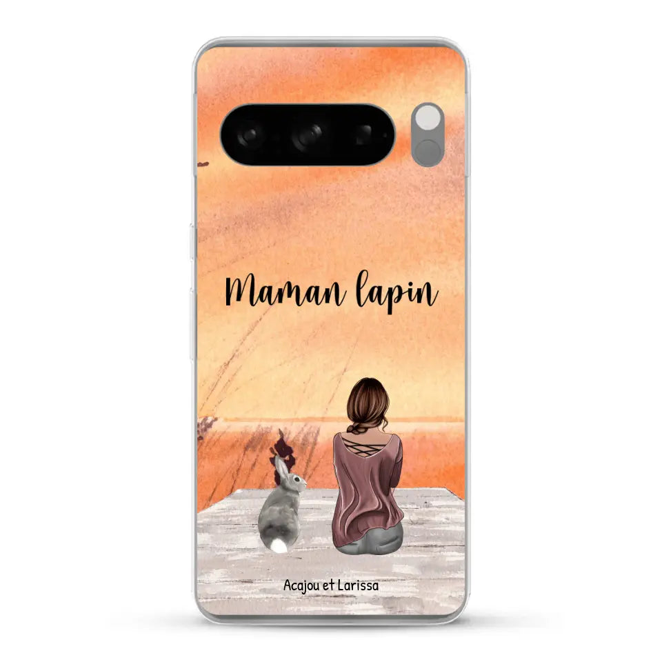 Meilleurs amis avec lapins - Coque de téléphone personnalisée