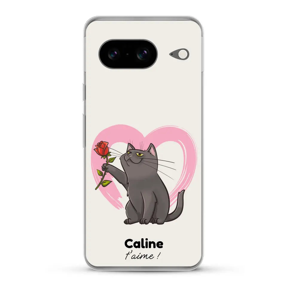 Ton chat t'aime - Coque de téléphone personnalisée