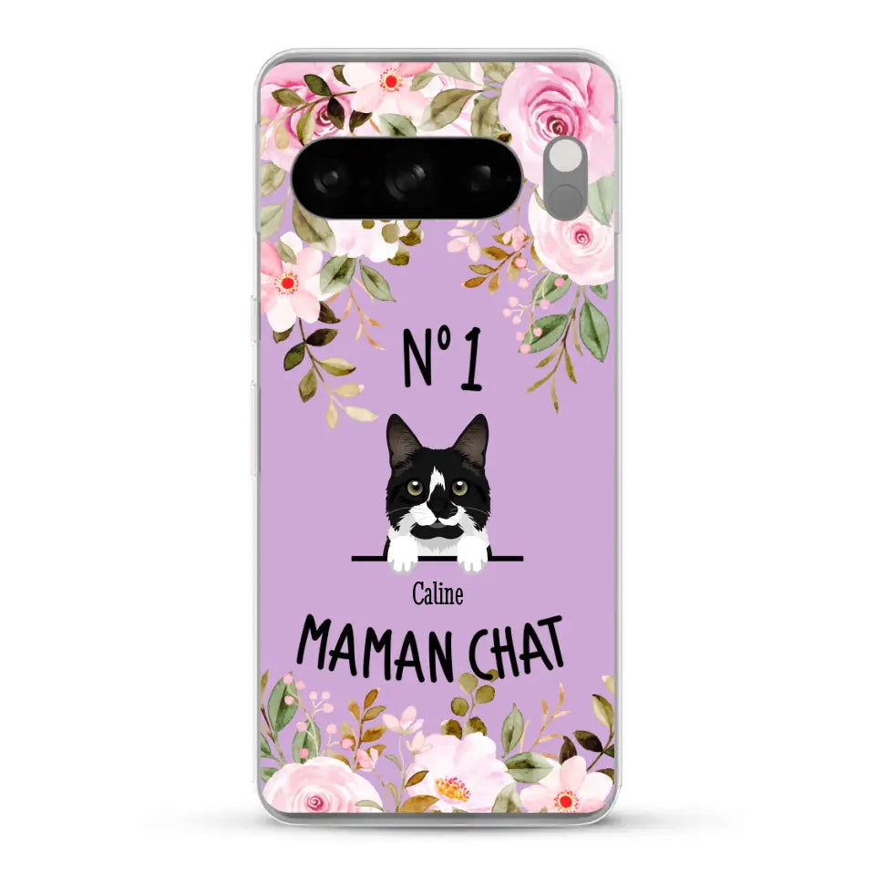 Maman chat N° 1 - Coque de téléphone personnalisée