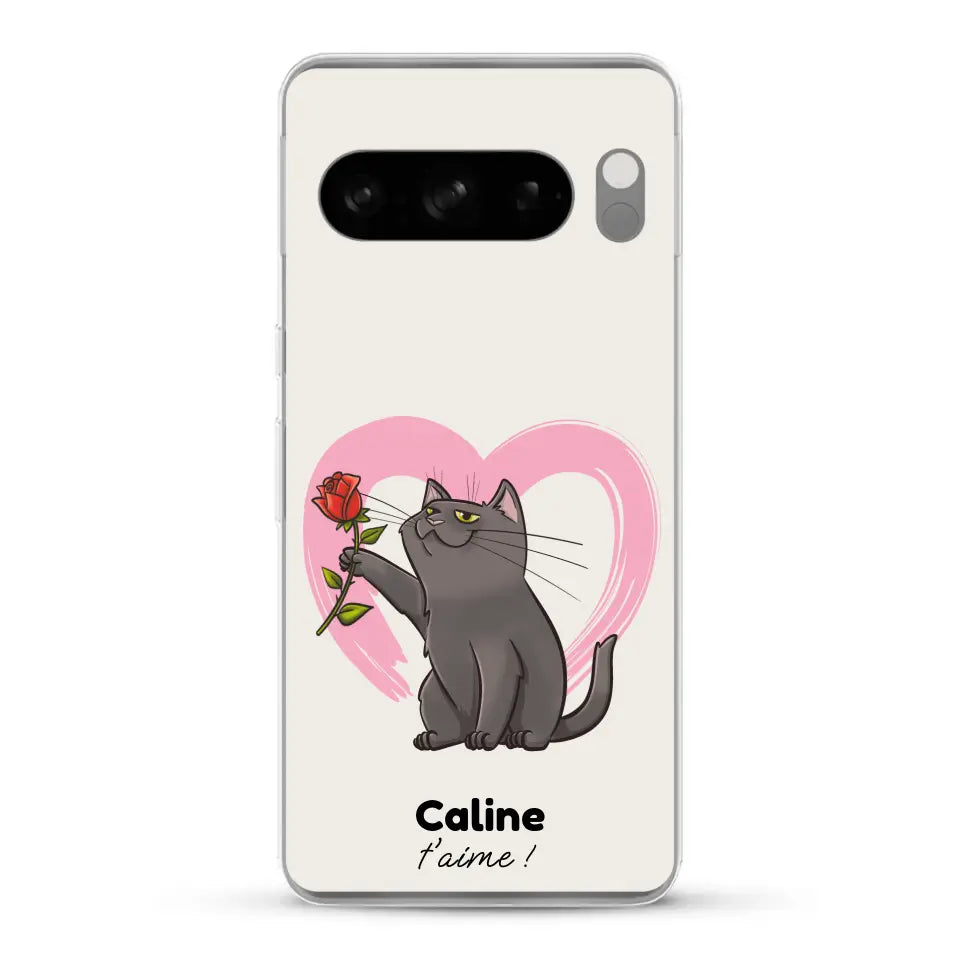 Ton chat t'aime - Coque de téléphone personnalisée