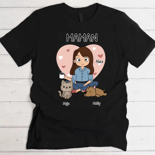 Meilleurs parents d'animaux - T-Shirt personnalisé (Style BD)