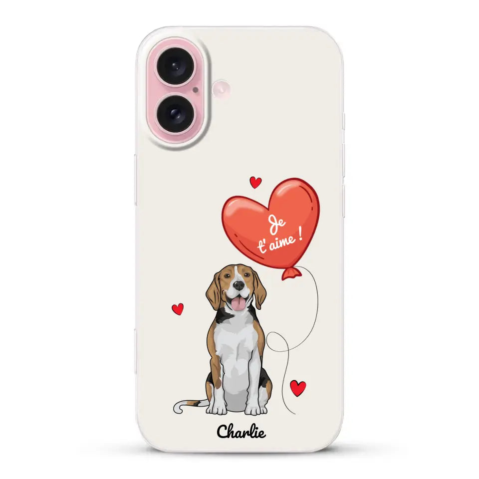 Chien avec ballon - Coque de téléphone personnalisée