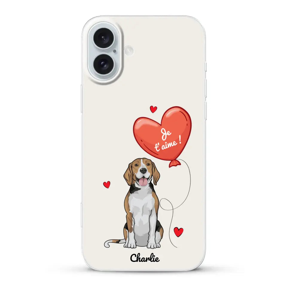 Chien avec ballon - Coque de téléphone personnalisée