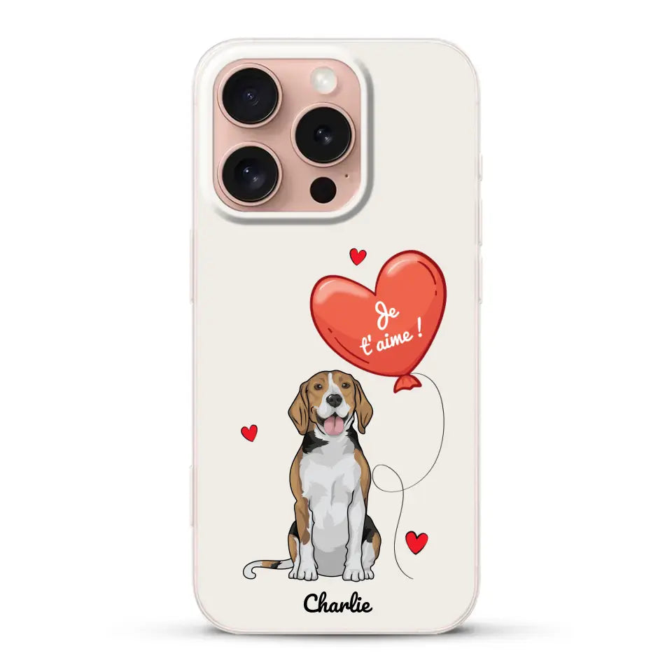 Chien avec ballon - Coque de téléphone personnalisée