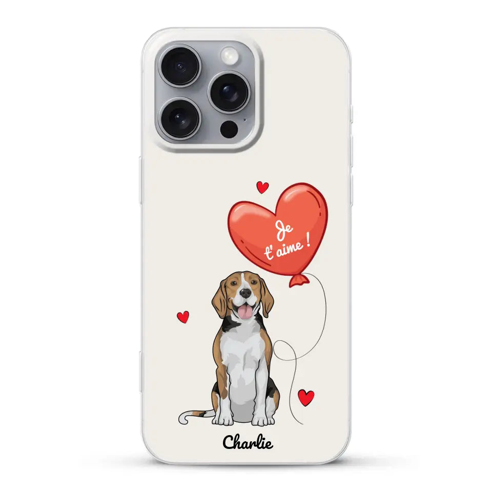 Chien avec ballon - Coque de téléphone personnalisée