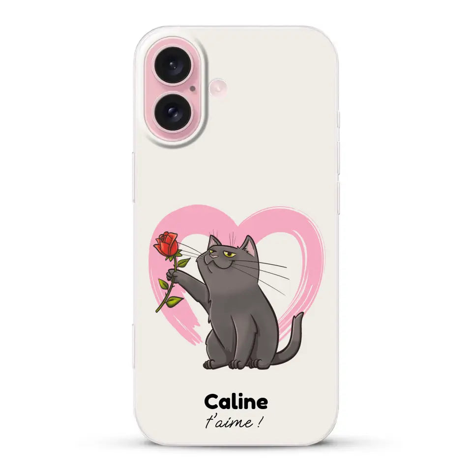 Ton chat t'aime - Coque de téléphone personnalisée