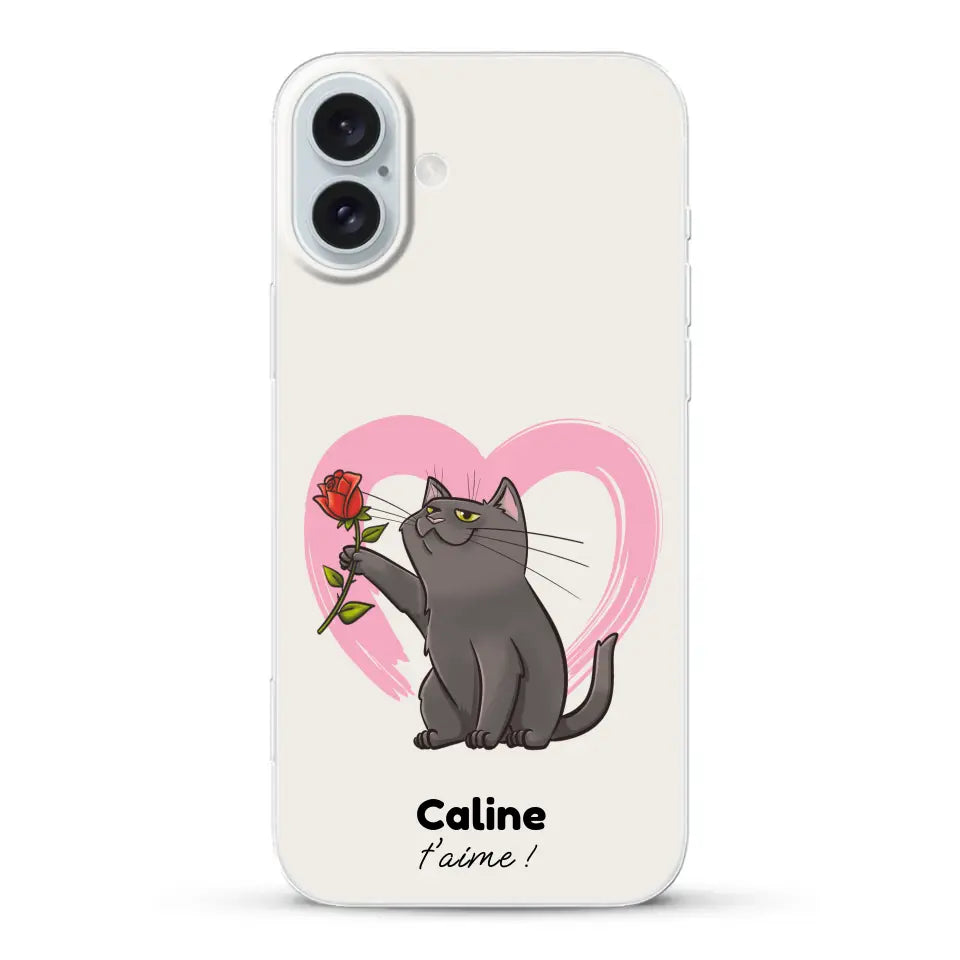 Ton chat t'aime - Coque de téléphone personnalisée