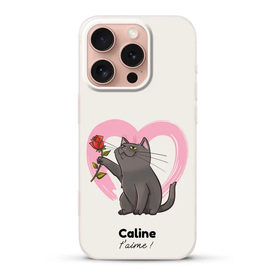 Ton chat t'aime - Coque de téléphone personnalisée