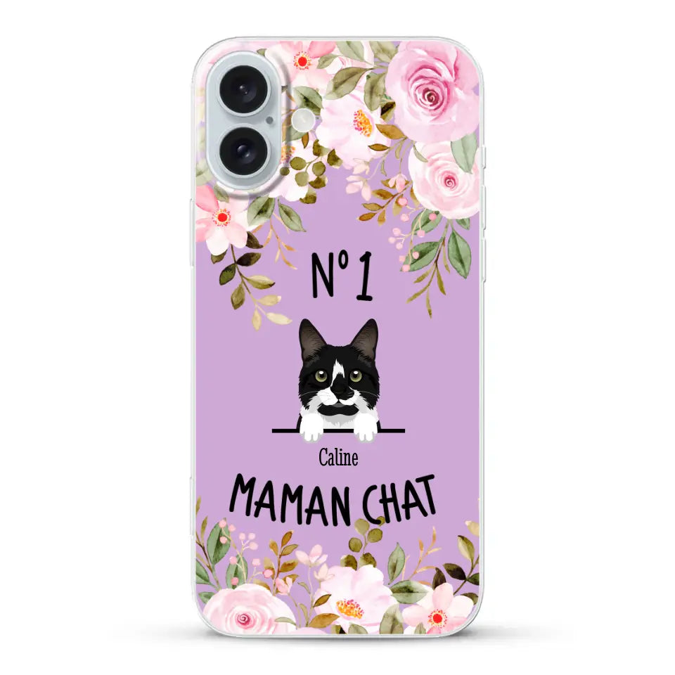 Maman chat N° 1 - Coque de téléphone personnalisée