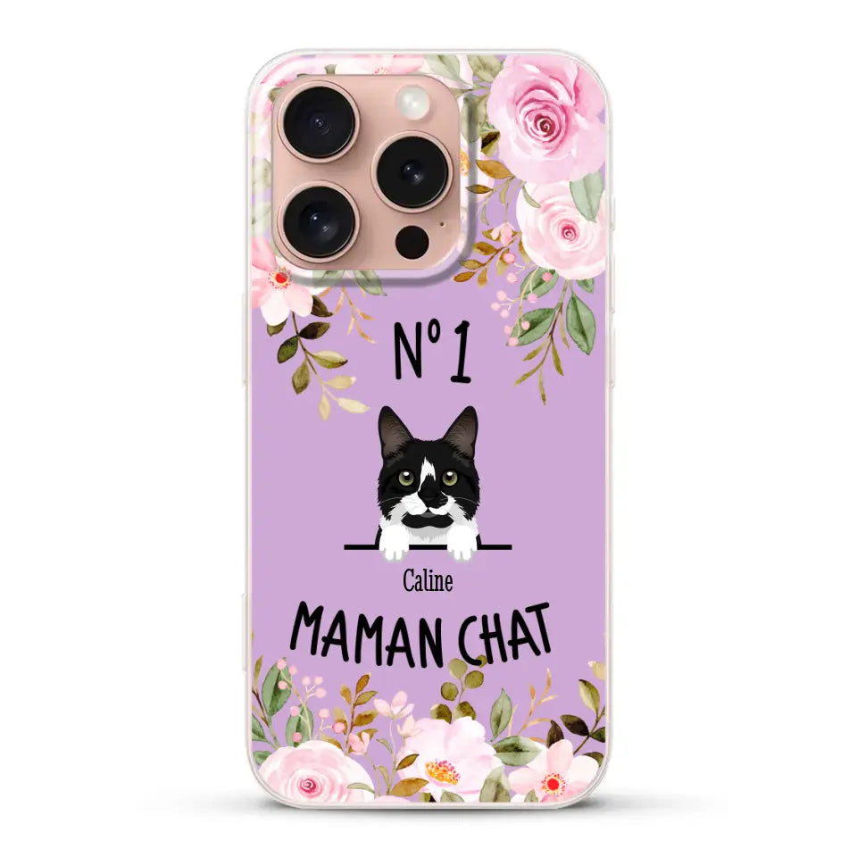 Maman chat N° 1 - Coque de téléphone personnalisée