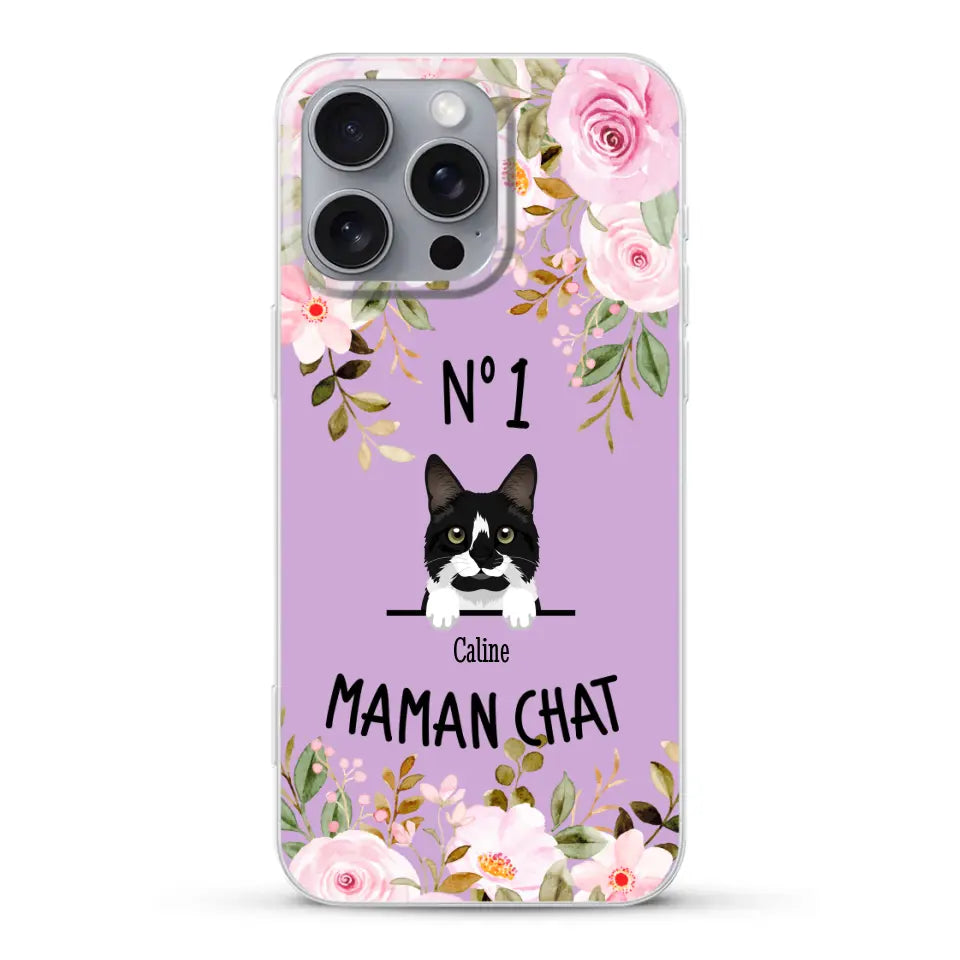 Maman chat N° 1 - Coque de téléphone personnalisée