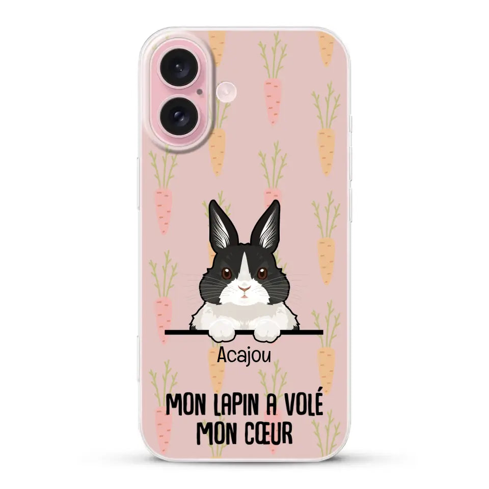 Mon lapin a volé mon cœur - Coque de téléphone personnalisée