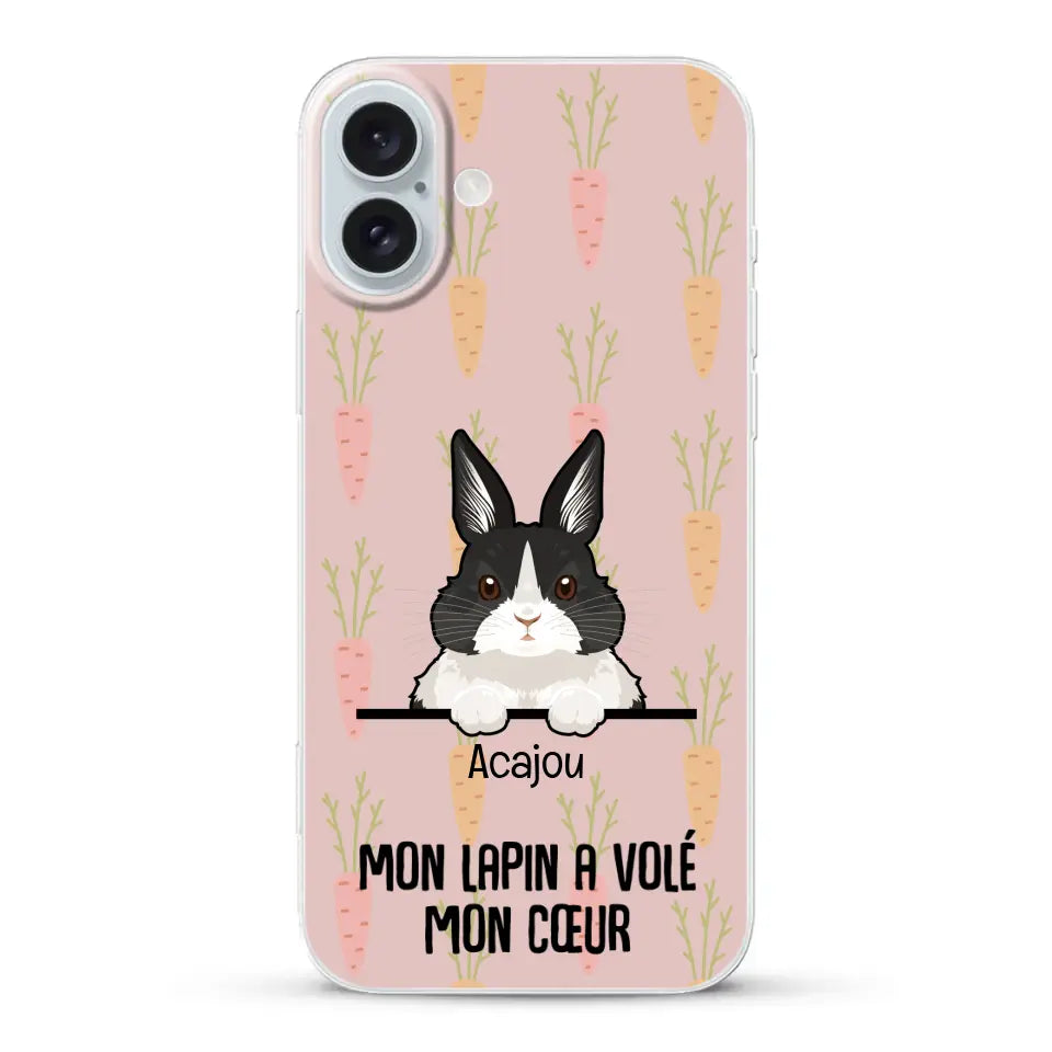 Mon lapin a volé mon cœur - Coque de téléphone personnalisée