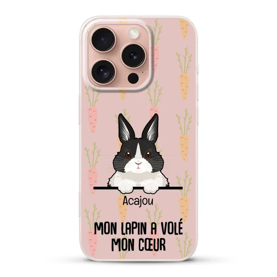 Mon lapin a volé mon cœur - Coque de téléphone personnalisée