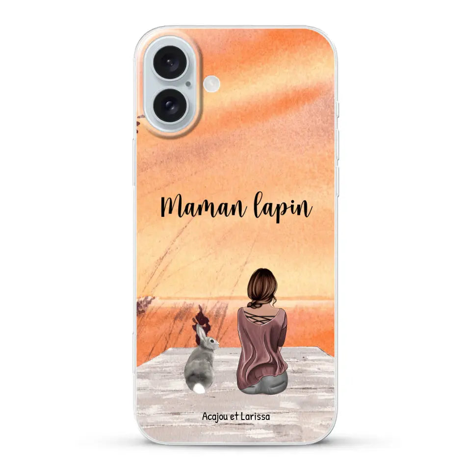 Meilleurs amis avec lapins - Coque de téléphone personnalisée