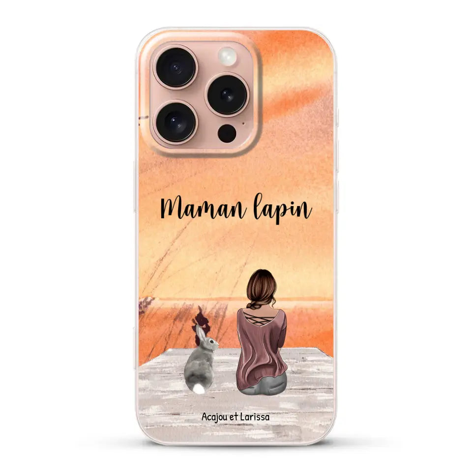 Meilleurs amis avec lapins - Coque de téléphone personnalisée