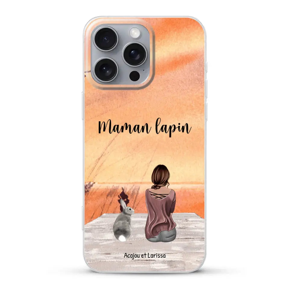 Meilleurs amis avec lapins - Coque de téléphone personnalisée