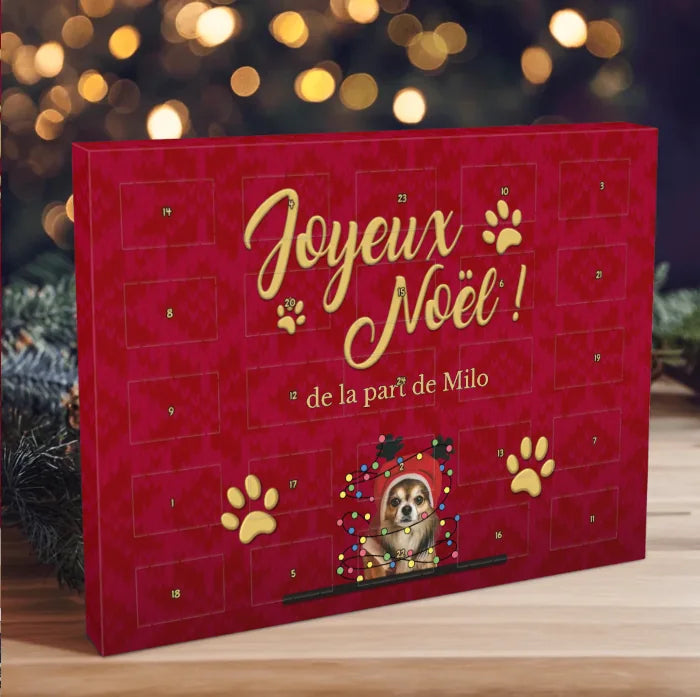 Joyeux Noël ! - Calendrier de l'Avent personnalisé pour chien