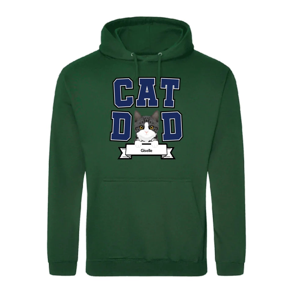 Cat Dad - Sweat à capuche personnalisé