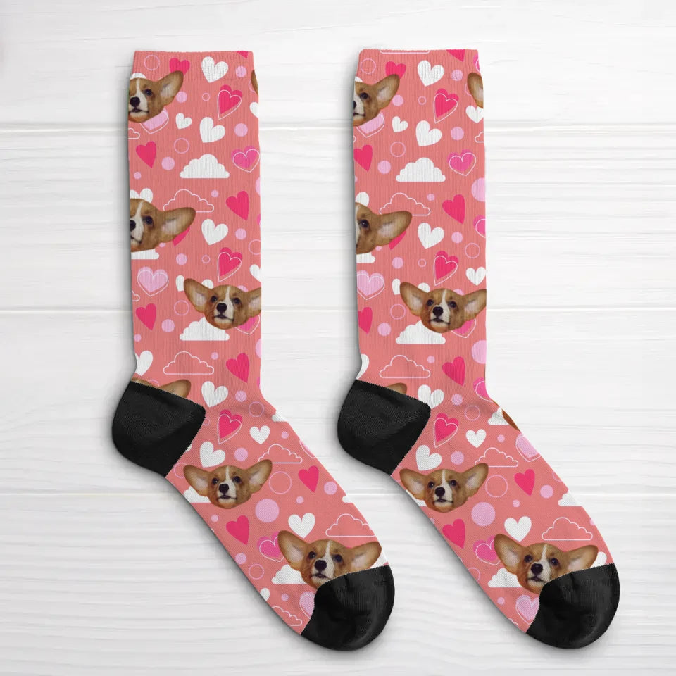 Motif cœur - Chaussettes personnalisées