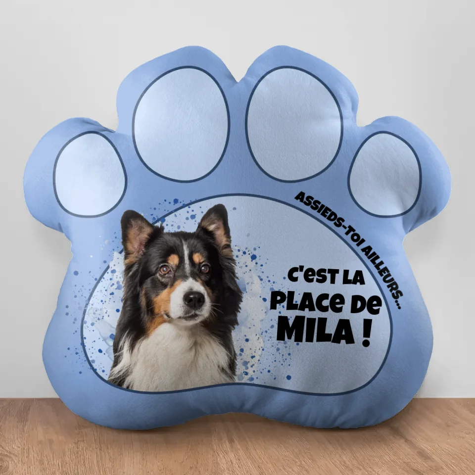 Ma place - Coussin de forme spéciale personnalisé