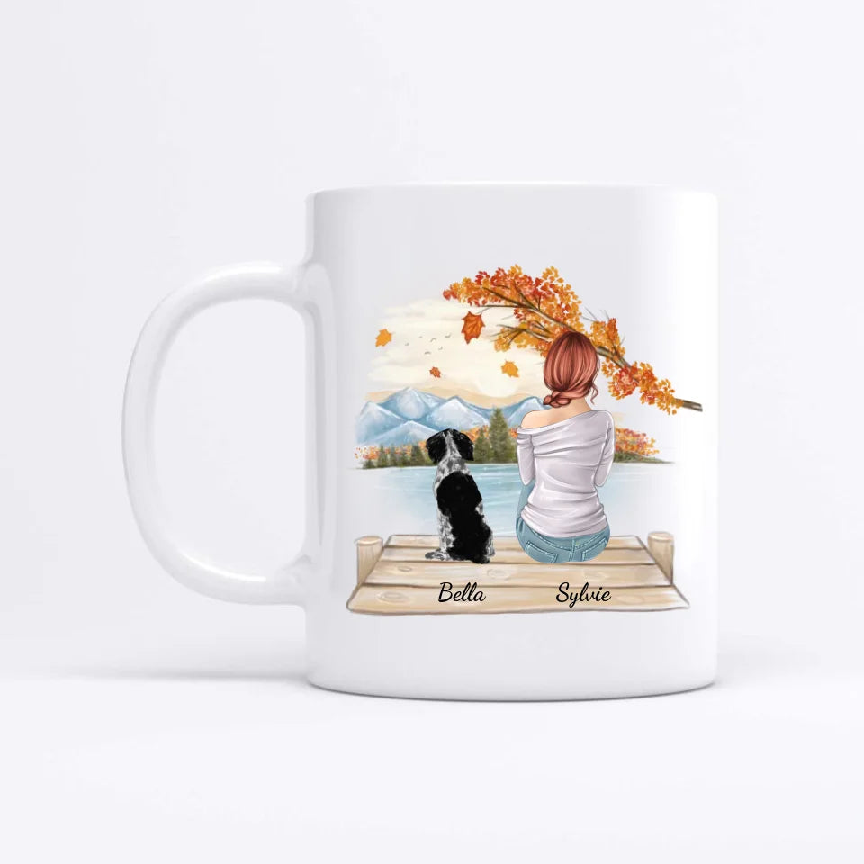 Femme avec animal - Mug personnalisé