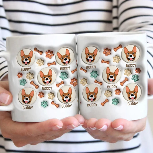 Têtes d'animaux mignonnes (Optique 3D) - Mug personnalisé