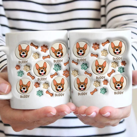 Têtes d'animaux mignonnes (Optique 3D) - Mug personnalisé - Featured Image