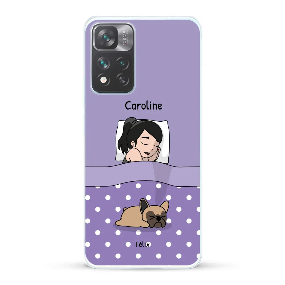 Câlins avec mes amis à poils - Coque de téléphone personnalisée