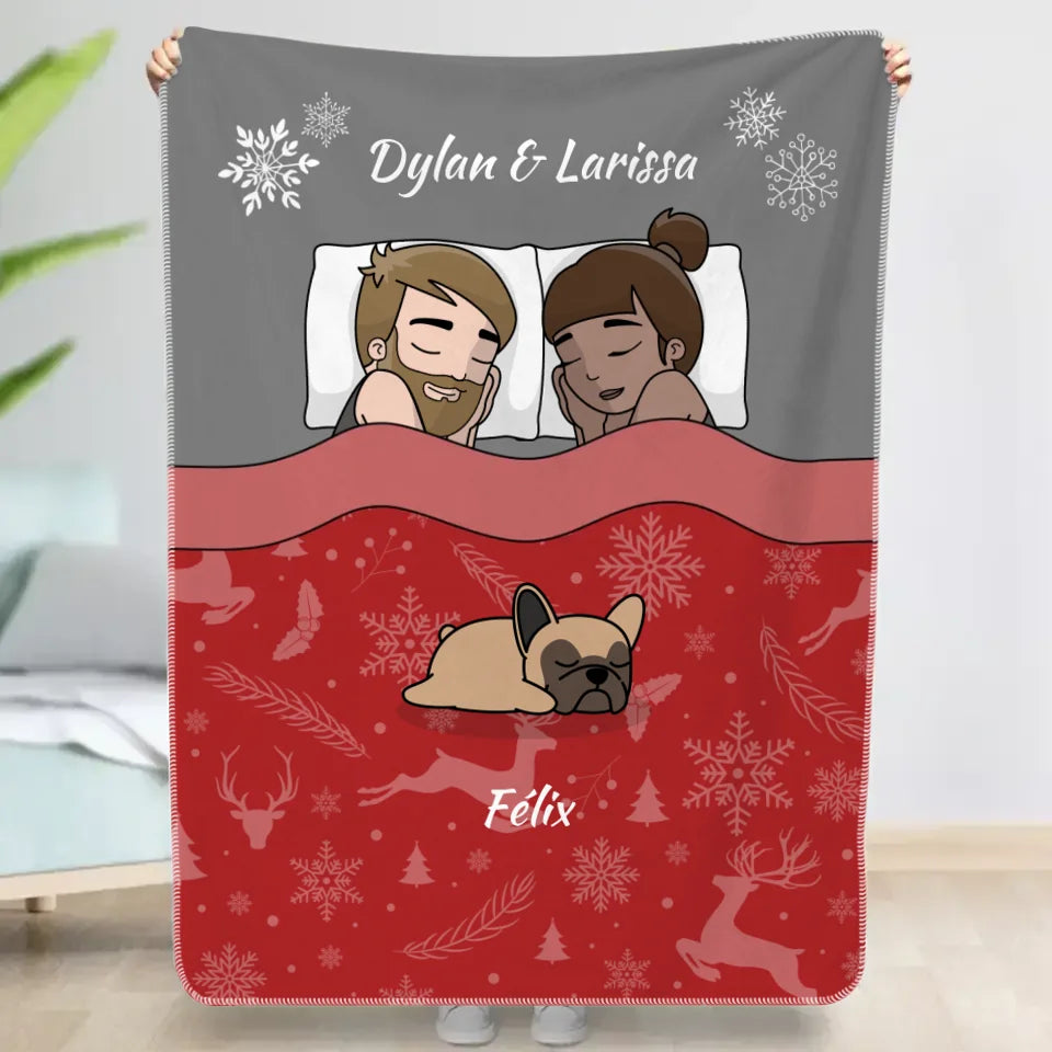 Câlins de Noël avec nos amis à poils - Couverture personnalisée