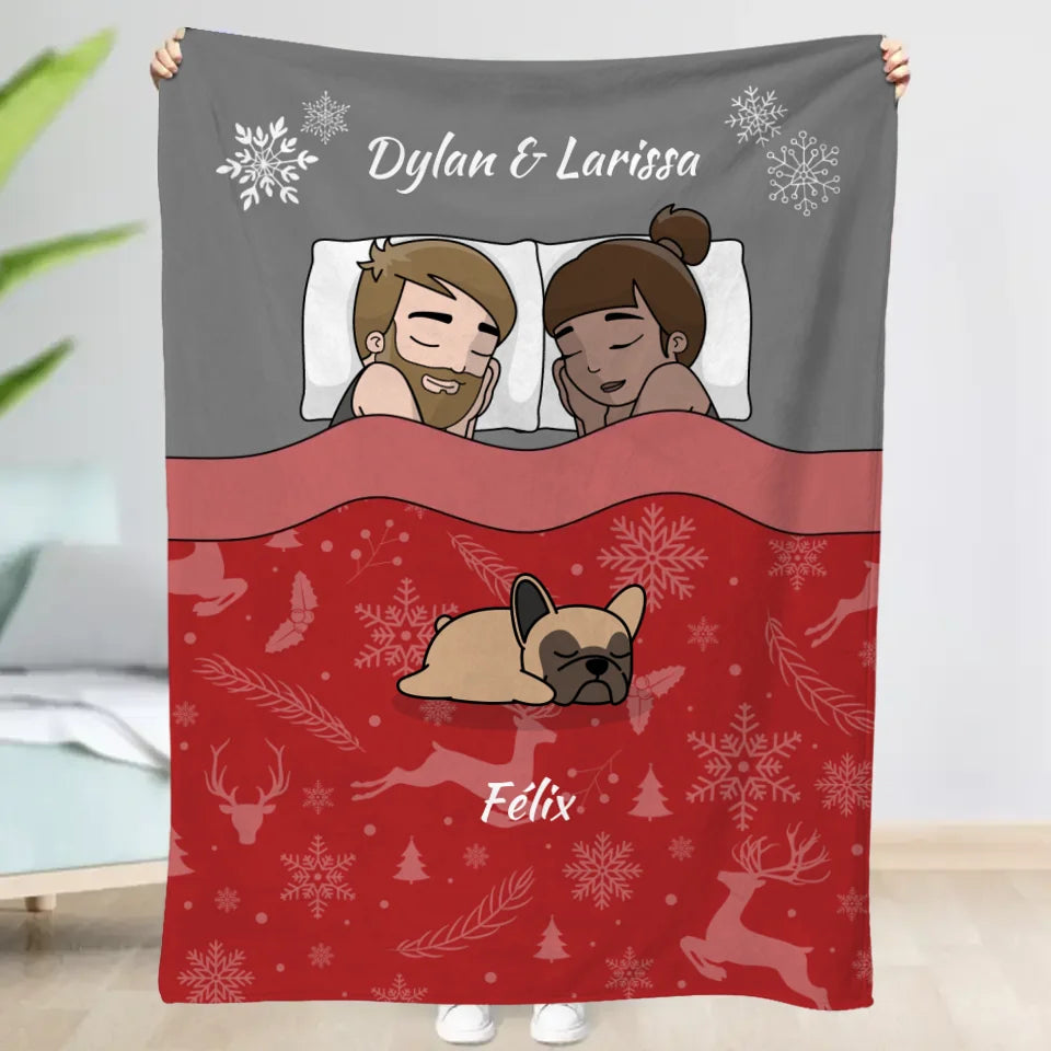 Câlins de Noël avec nos amis à poils - Couverture personnalisée