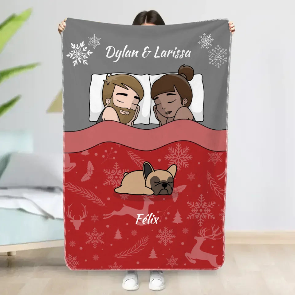 Câlins de Noël avec nos amis à poils - Couverture personnalisée