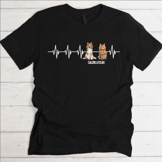 Animaux et battement de cœur - T-Shirt personnalisé