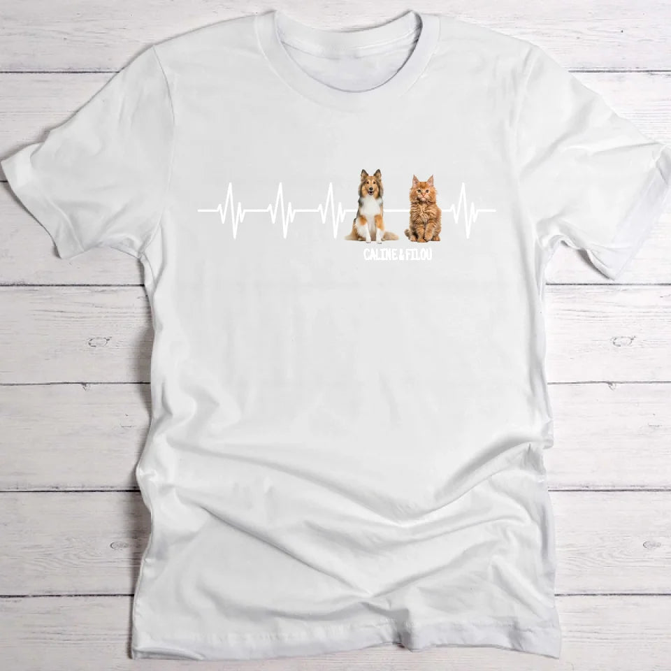 Animaux et battement de cœur - T-Shirt personnalisé