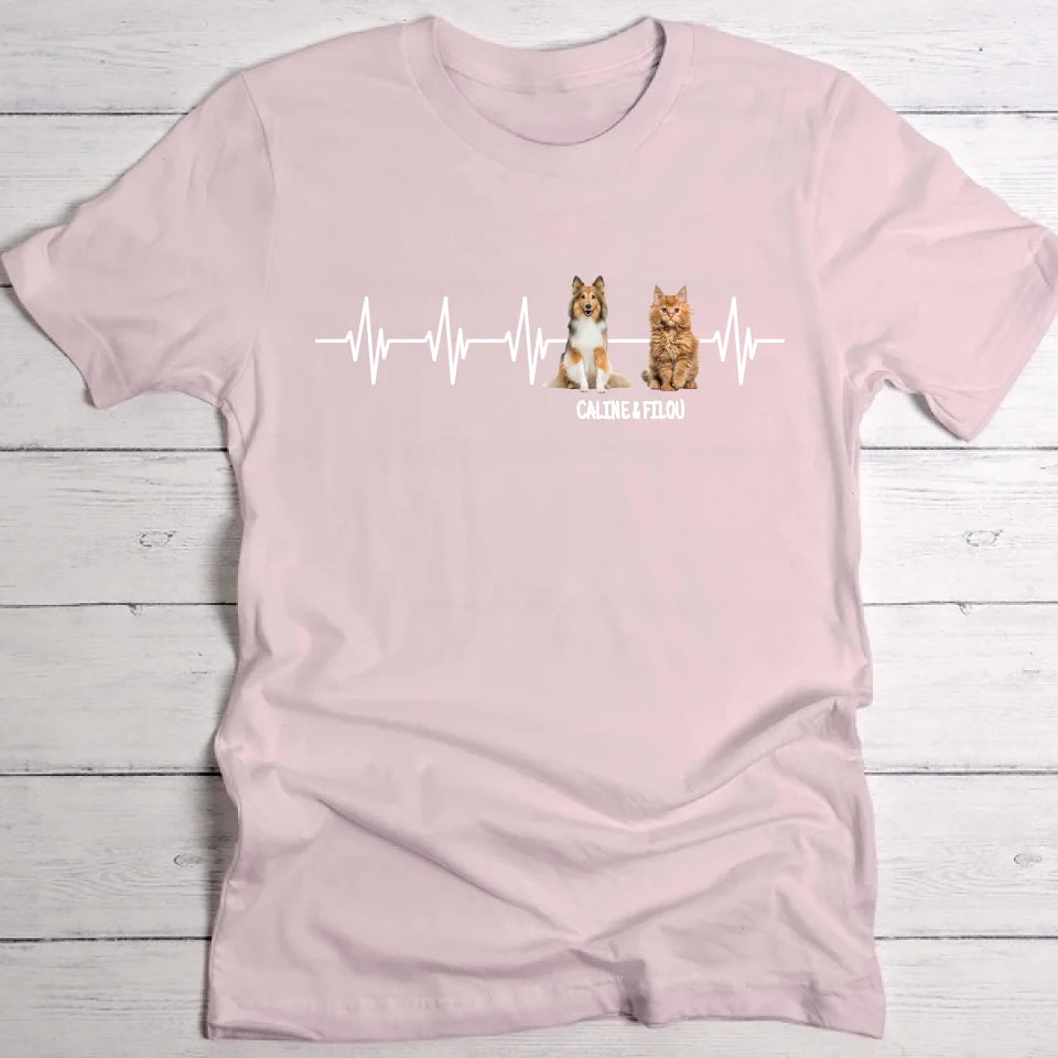 Animaux et battement de cœur - T-Shirt personnalisé