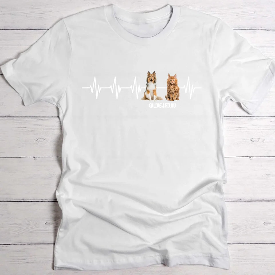 Animaux et battement de cœur - T-Shirt personnalisé