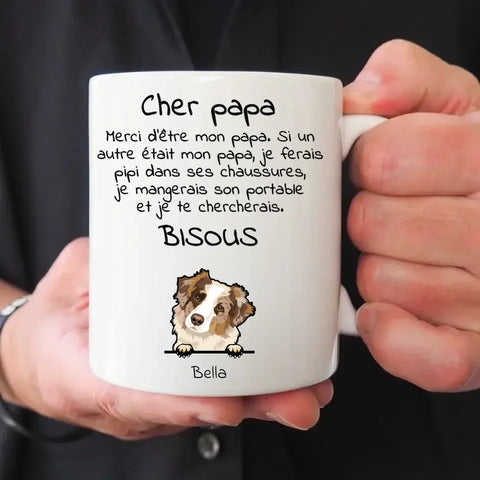 Cher papa (chien) - Mug personnalisé - Featured Image