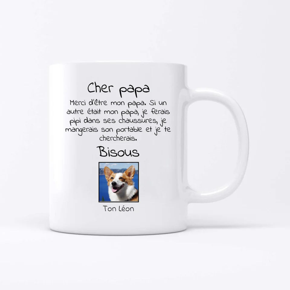 Cher papa avec photo - Mug personnalisé