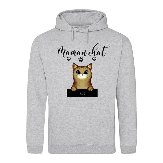 Chats curieux - Sweat à capuche personnalisé