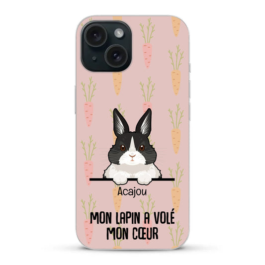 Mon lapin a volé mon cœur - Coque de téléphone personnalisée