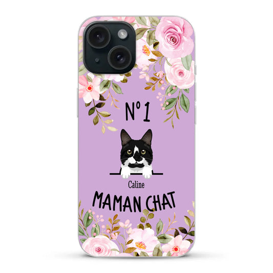 Maman chat N° 1 - Coque de téléphone personnalisée