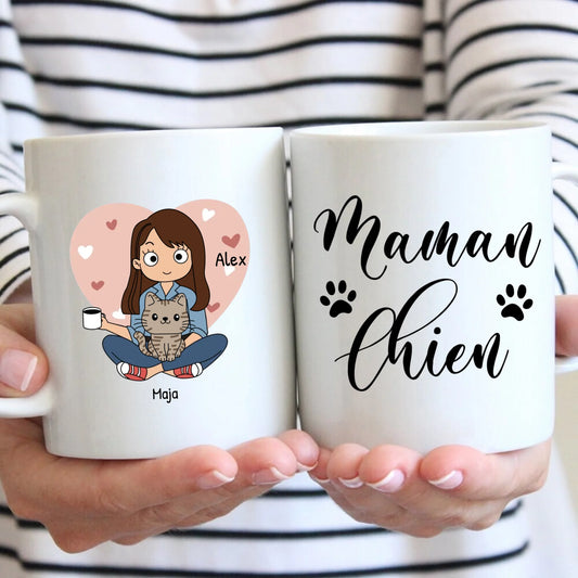 Parents d'animaux - Mug personnalisé (Style BD)