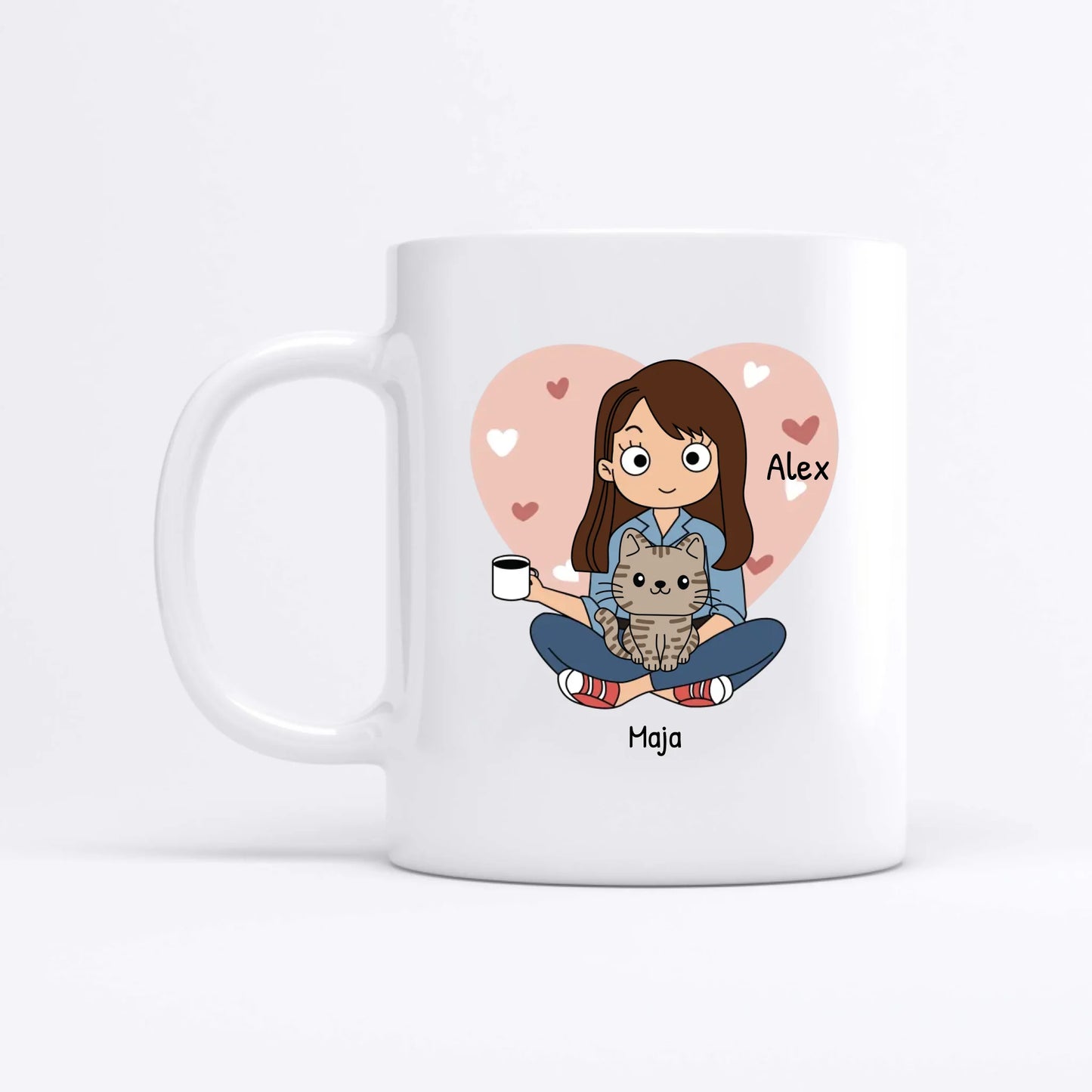 Parents d'animaux - Mug personnalisé (Style BD)