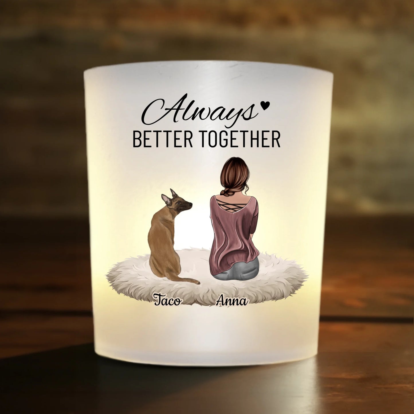 Mon chouchou - Verre à bougie personnalisé