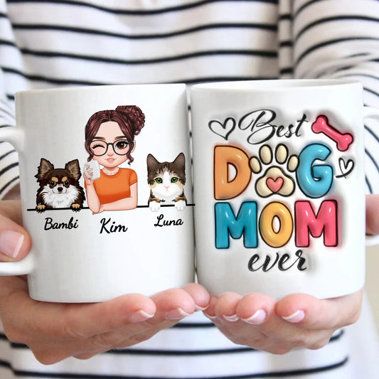 Best Pet Mom (Optique 3D) - Mug personnalisé