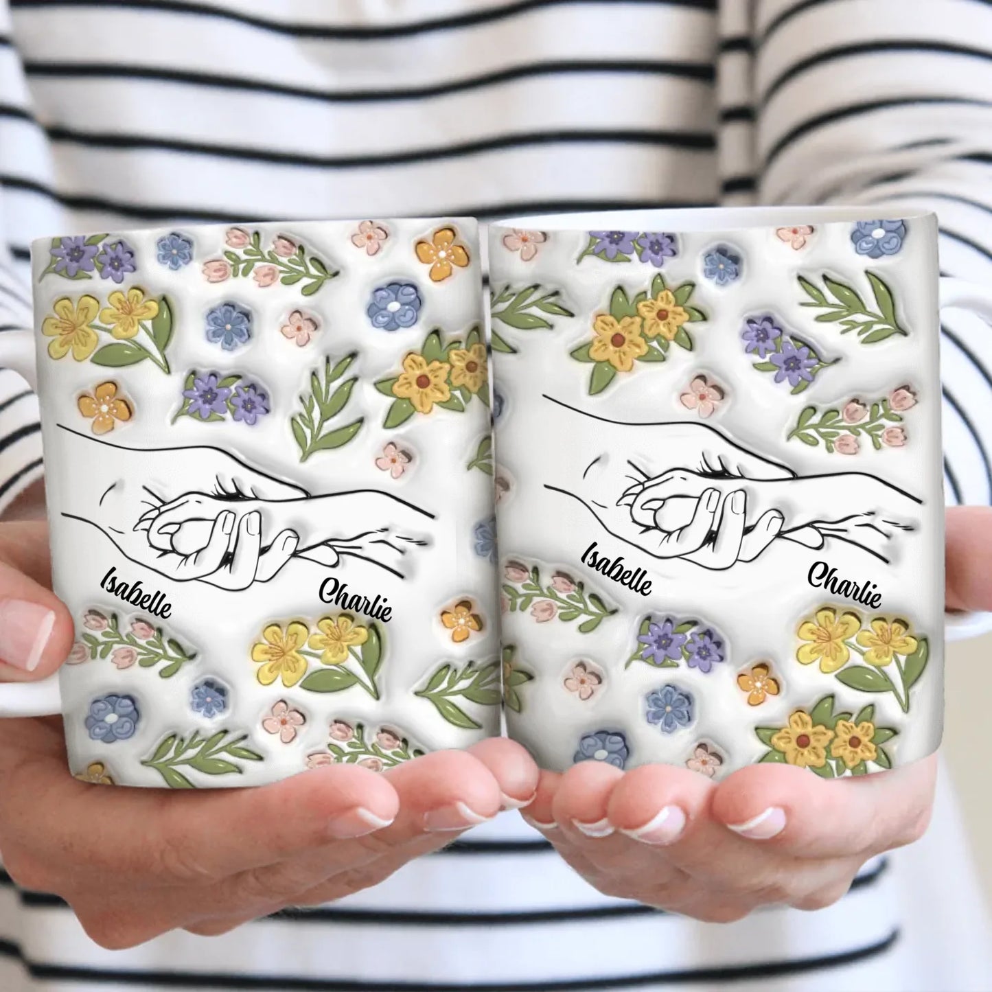 Main et patte (Optique 3D) - Mug personnalisé