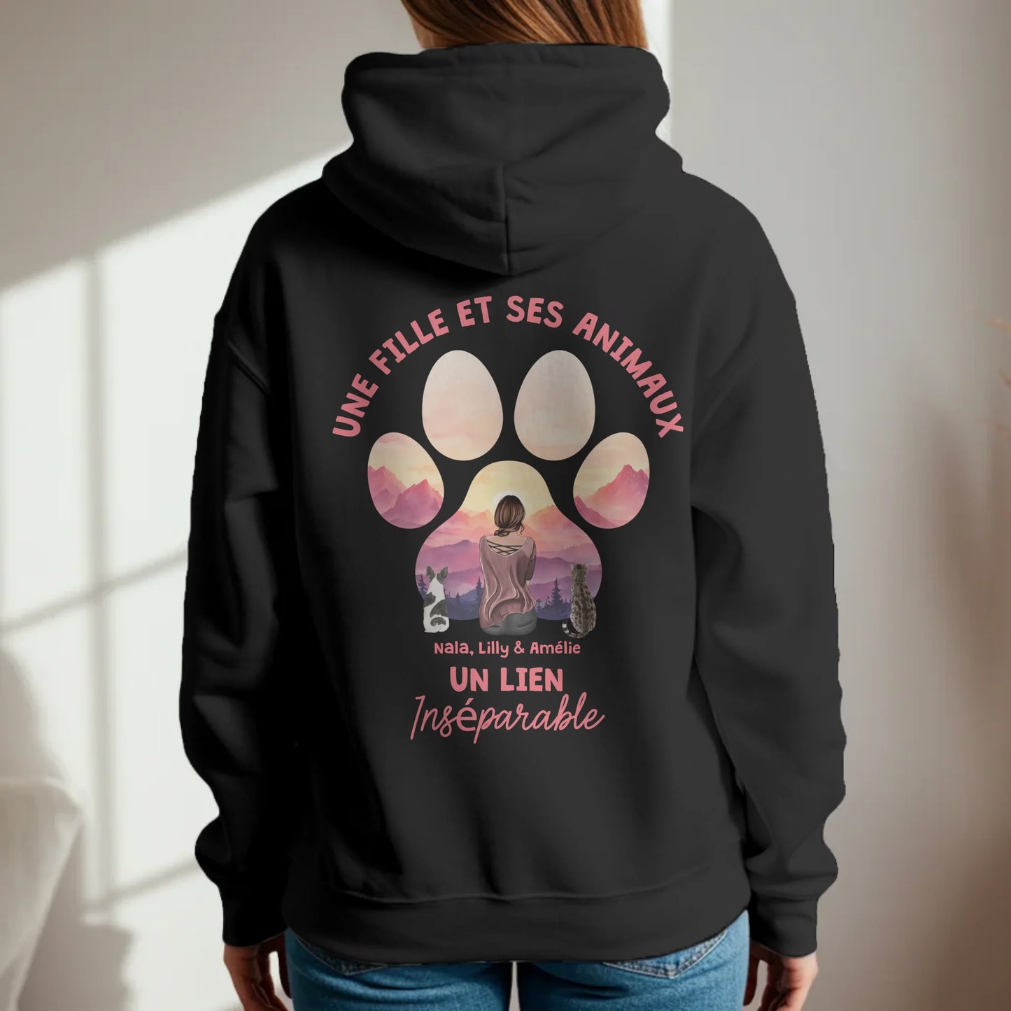 Lien inséparable - Sweat à capuche personnalisé