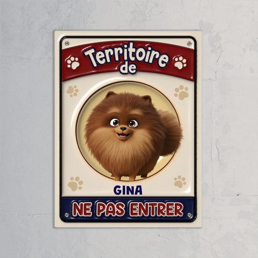 Territoire de (Optique 3D) - Plaque de porte personnalisé