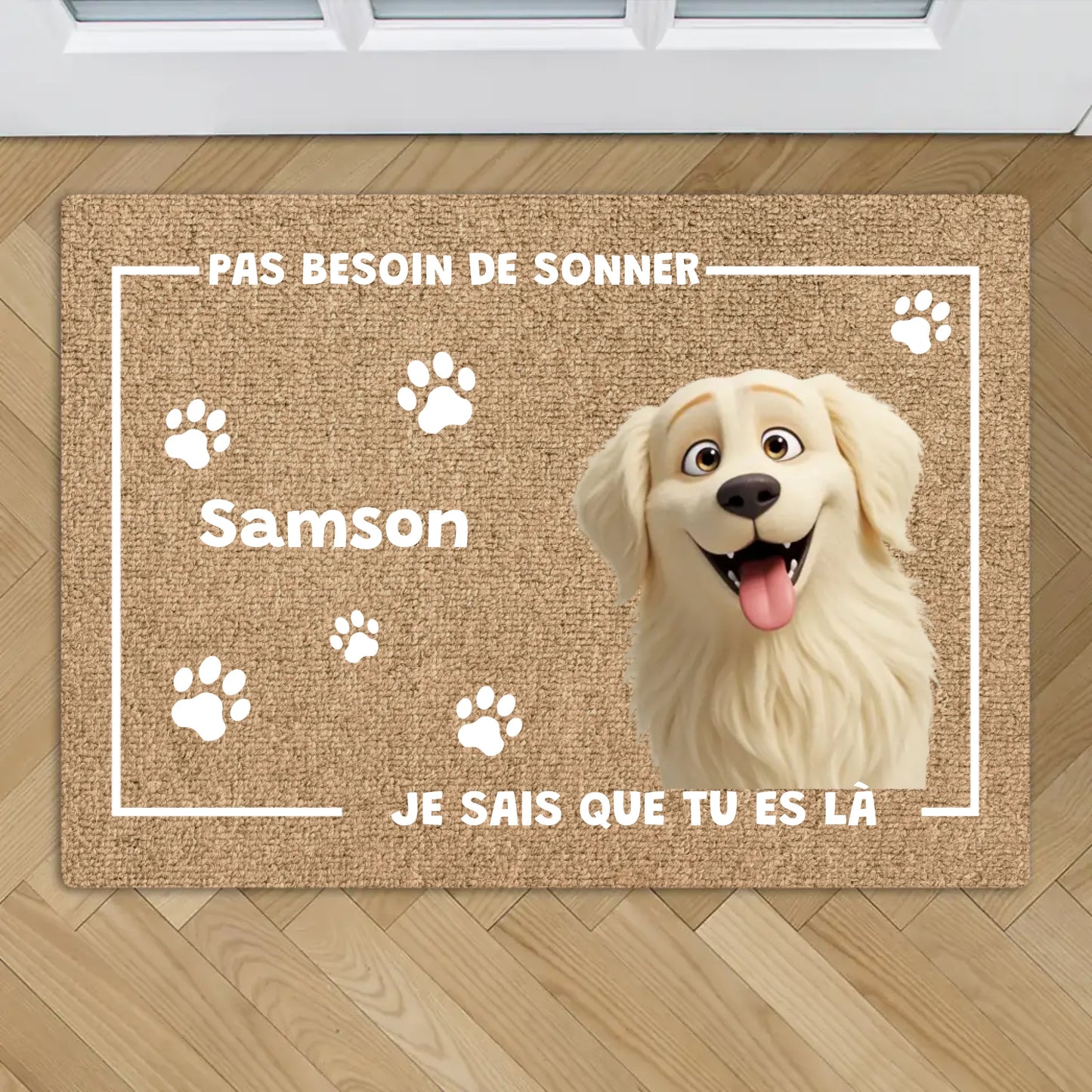 Pas besoin de sonner - Paillasson personnalisé
